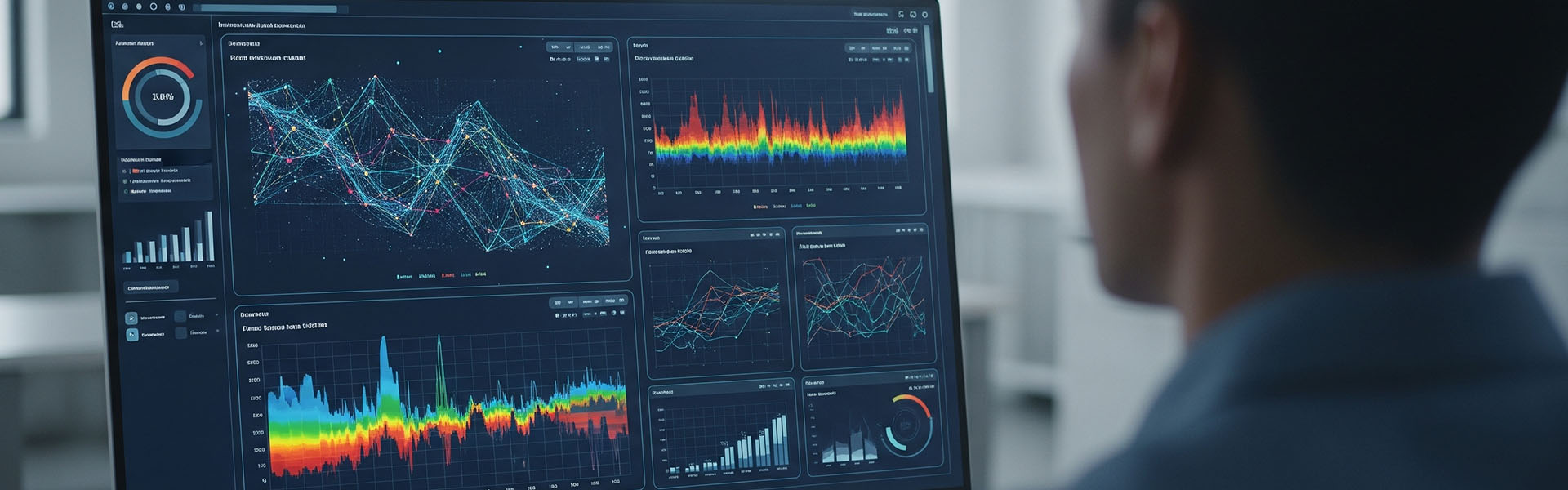 Person using a back-office and reporting tool.