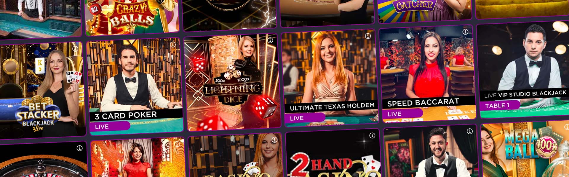 Live dealer casino games at Stardust Online Casino.