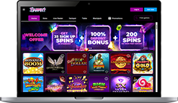 Laptop computer showing Stardust Online Casino Ontario.