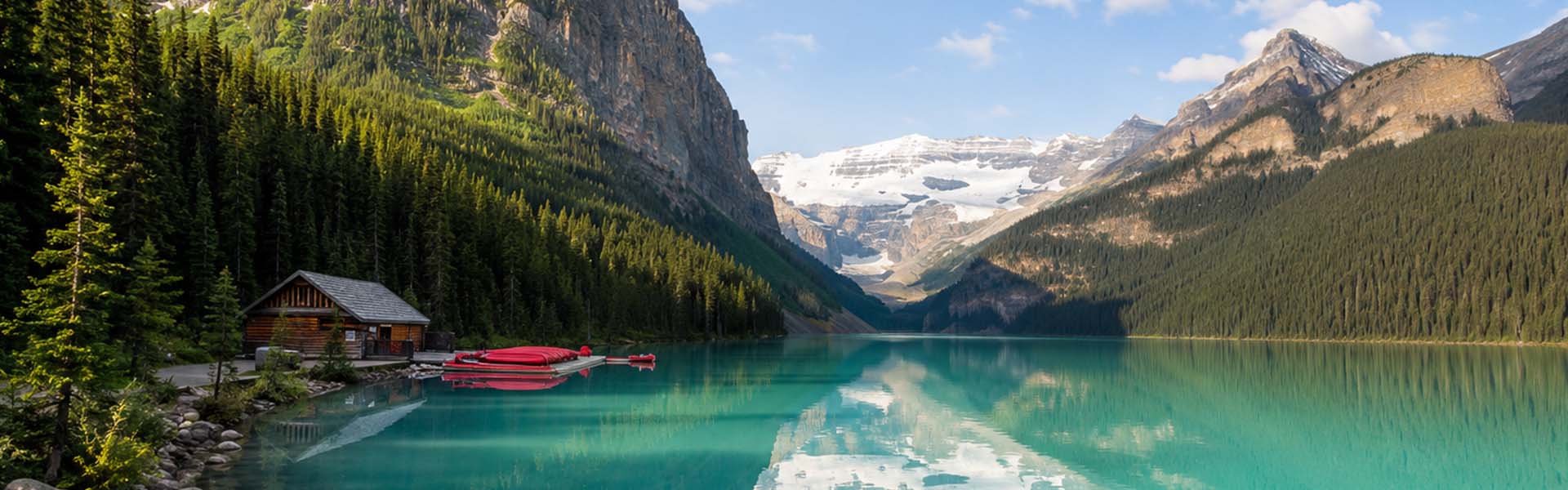 Alberta lake landscape